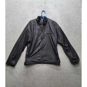 Marmot Men Jacket L Black Windbreaker Logo Fleece Lined Gorpcore Zipper